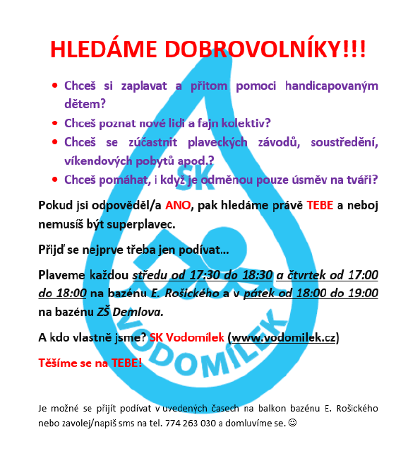 Hledáme nové dobrovolníky
